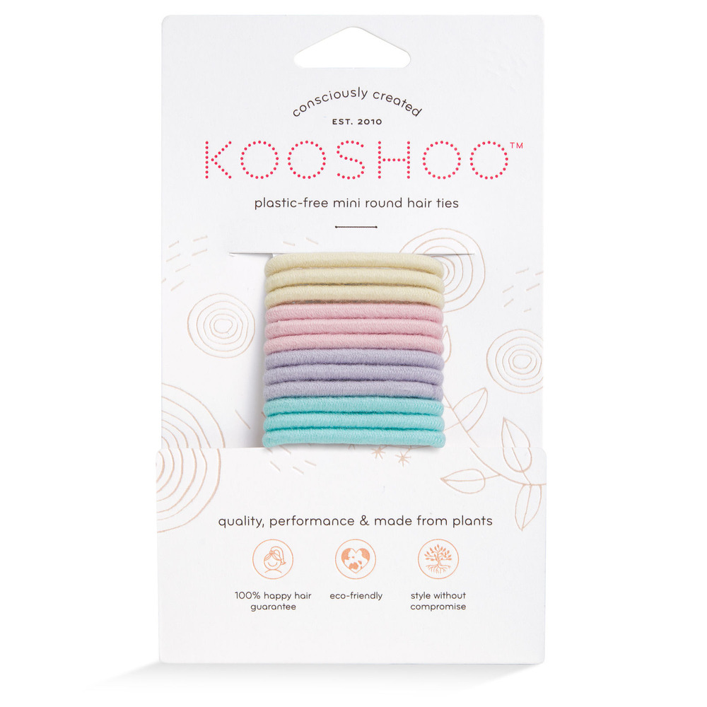 KooShoo Plastic-Free Round Hair Ties - Mini 12-pack